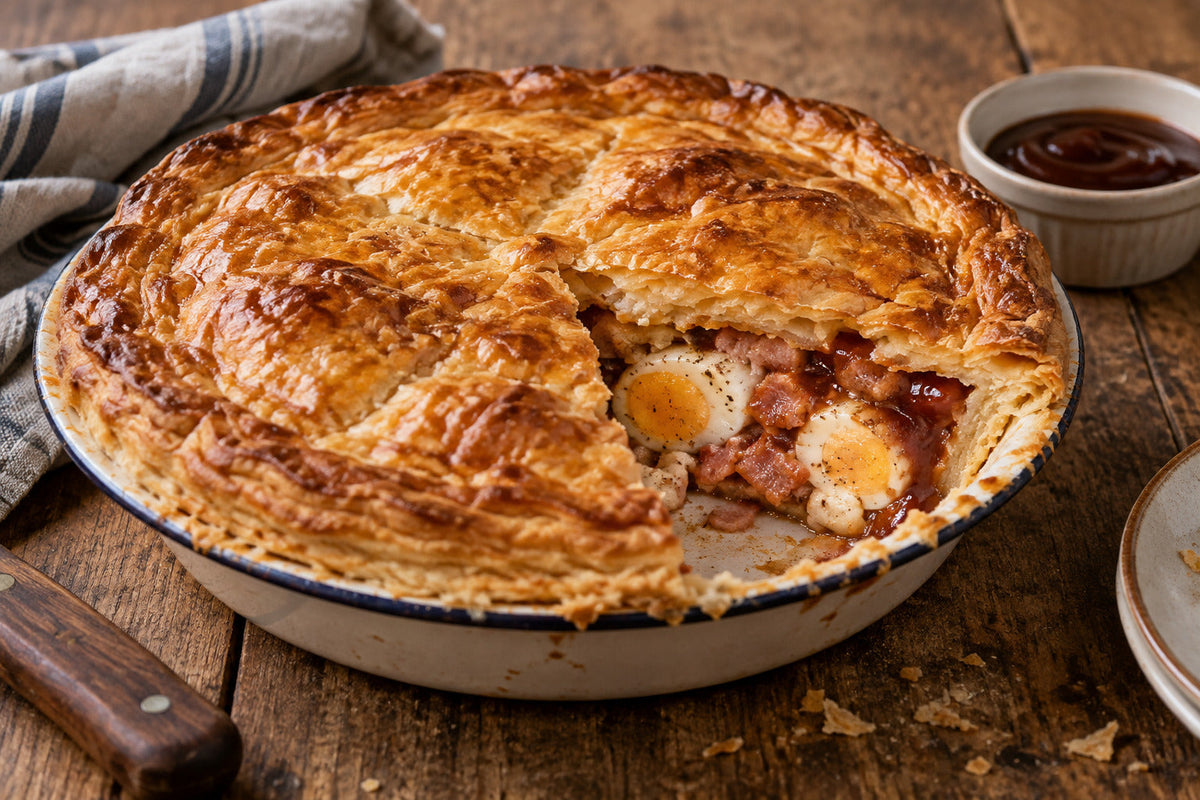 Bonfire Bacon & Egg Pie