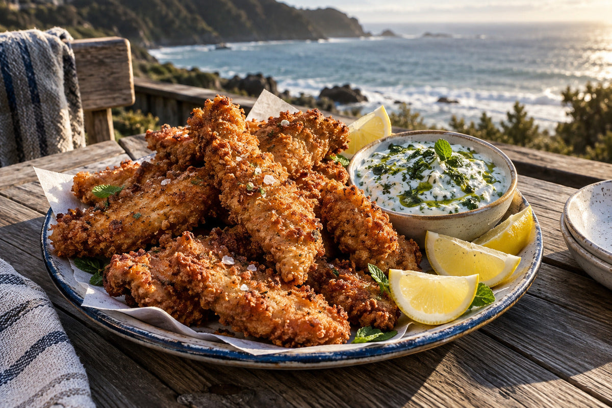 Fried Chicken with Mint Yoghurt