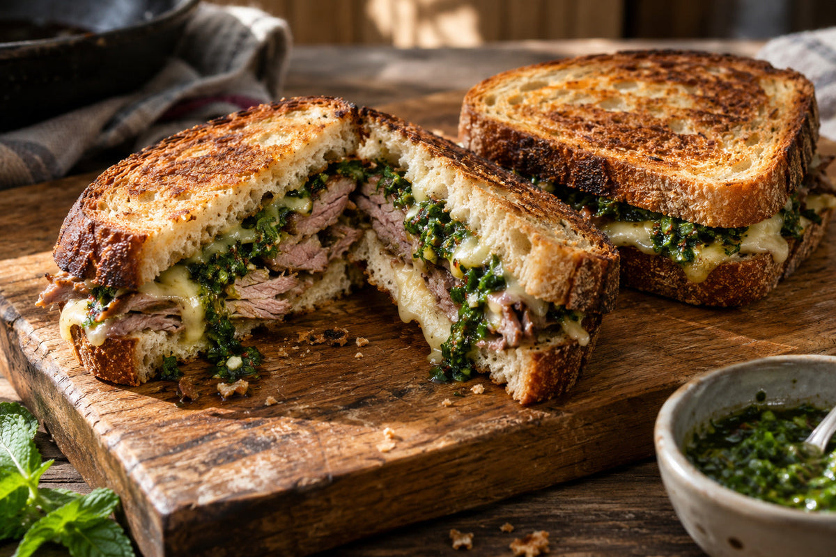 Lamb & Mint Cheese Toastie