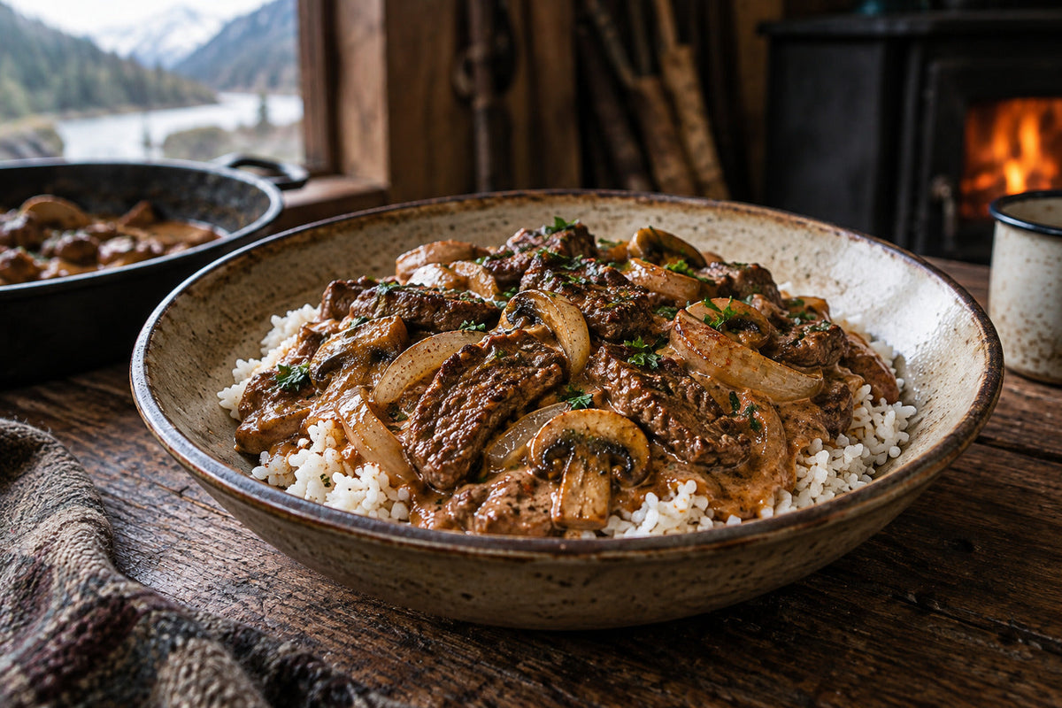 Venison Stroganoff