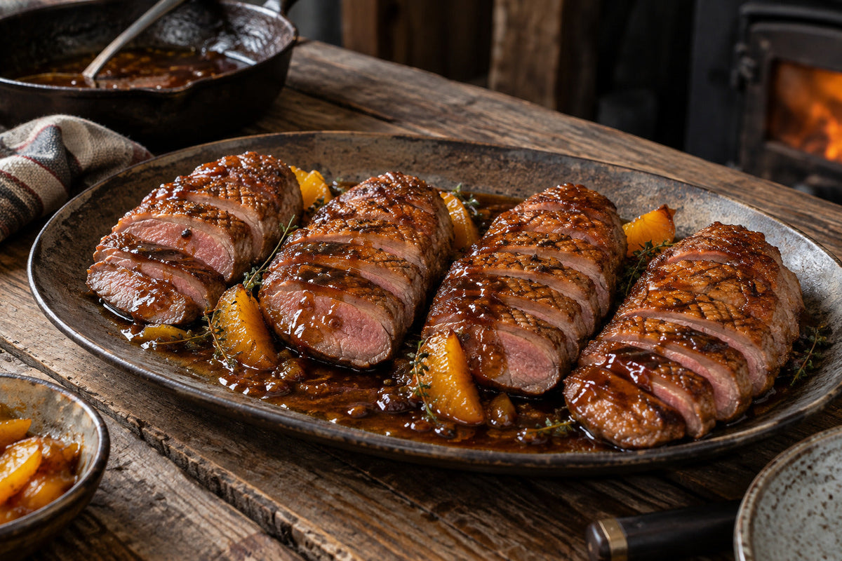 Duck Breast with Wild Meat Glaze
