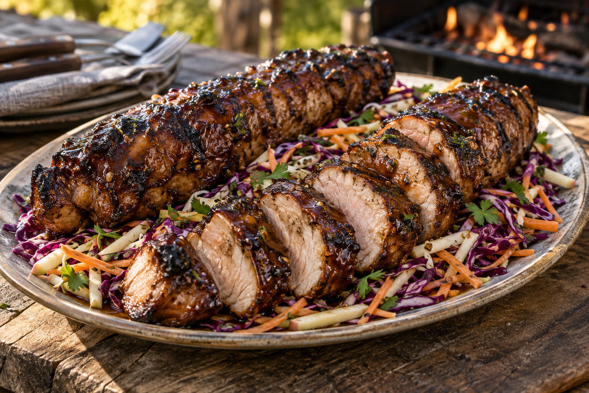 BBQ Pork Fillets with Wild Meat & Slaw