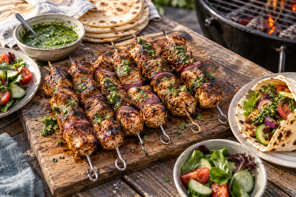 Pork Kebabs with Mint