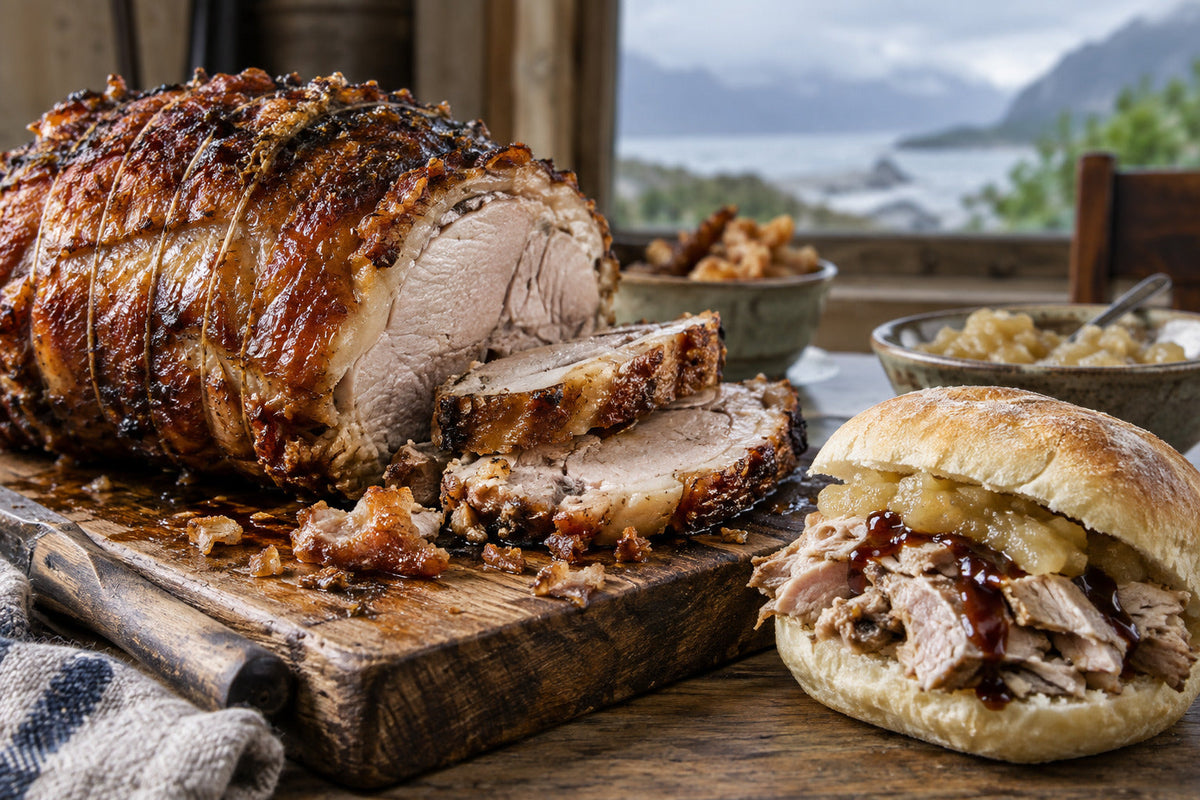 Spit Roast Pork (with a Leftovers Roll)