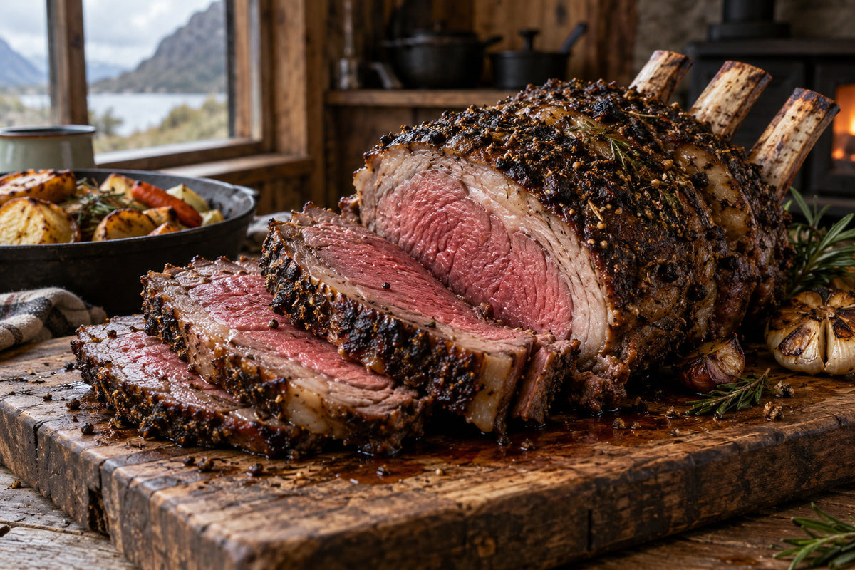 Wild Meat Crusted Rib Roast