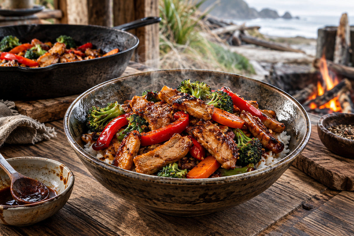 Bonfire Sticky Pork Stir-Fry