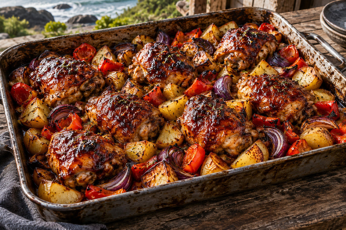 Bonfire BBQ Chicken Traybake