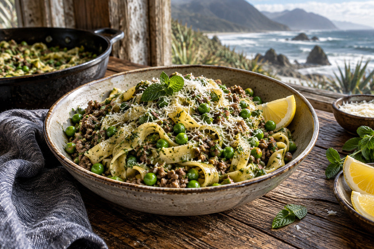 Lamb, Pea & Mint Pasta
