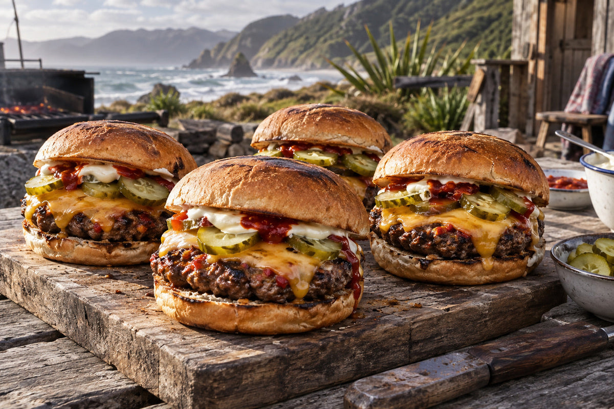 Smoked Chilli Beef, Cheese & Pickle Burger