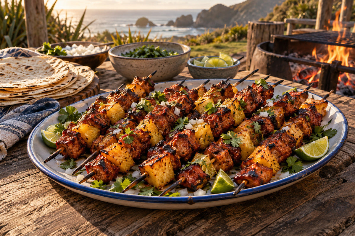 Pineapple Pork Al Pastor Style Skewers