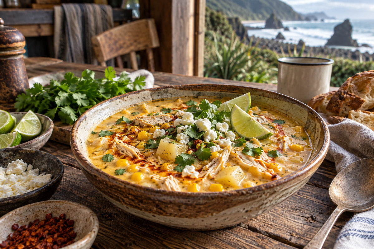 Mexican Street Corn and Chicken Chowder