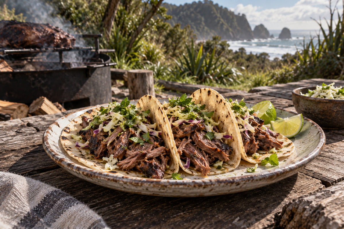 Minted Lamb Neck Smokehouse Tacos