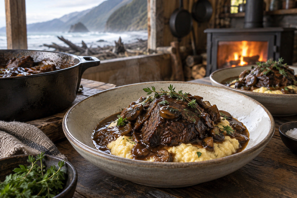 Gluten-Free Smoked Beef Cheeks with Wild Meat Gravy