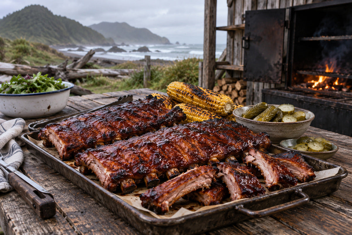 Bonfire BBQ Smoked Spare Ribs