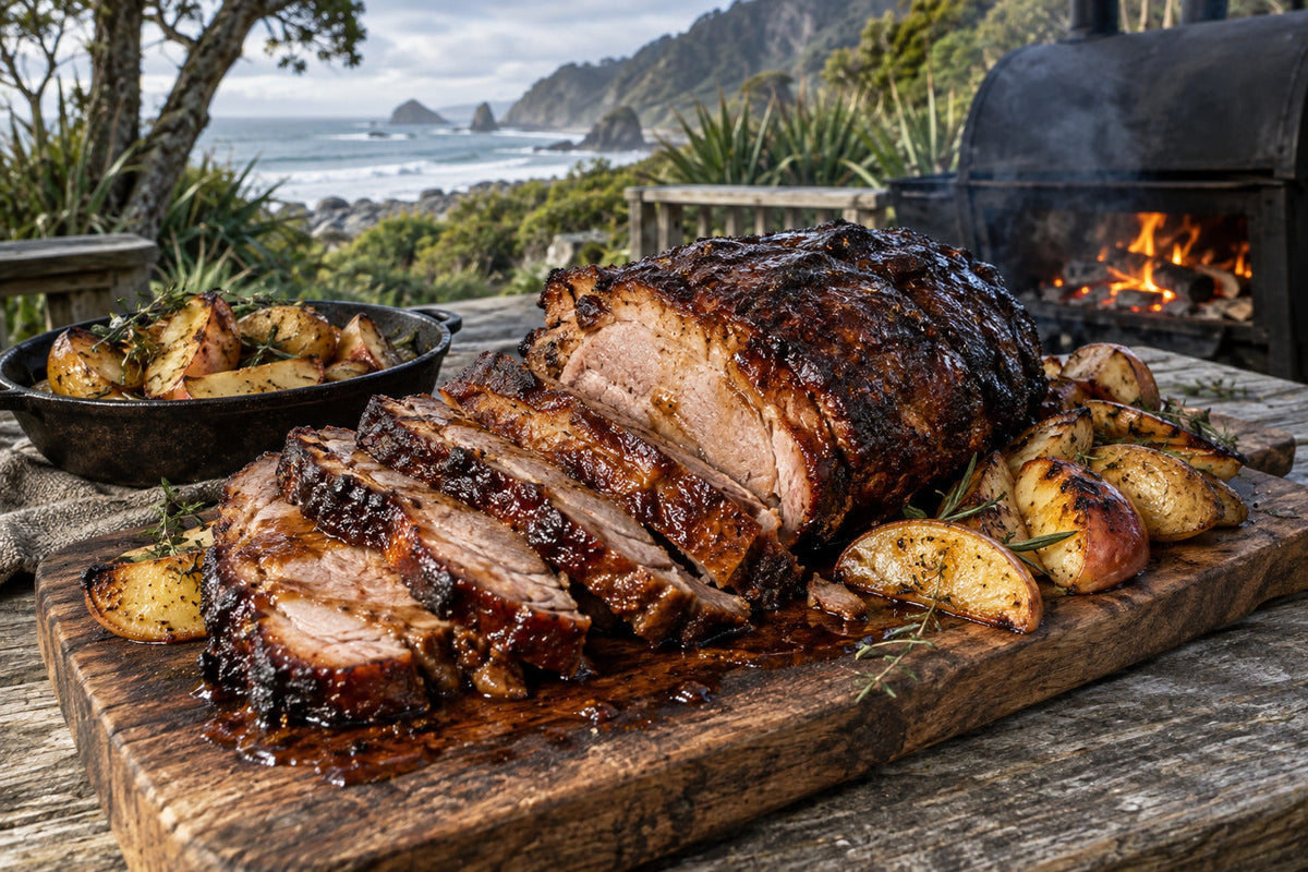 Bonfire Pork Collar with Apple Glaze
