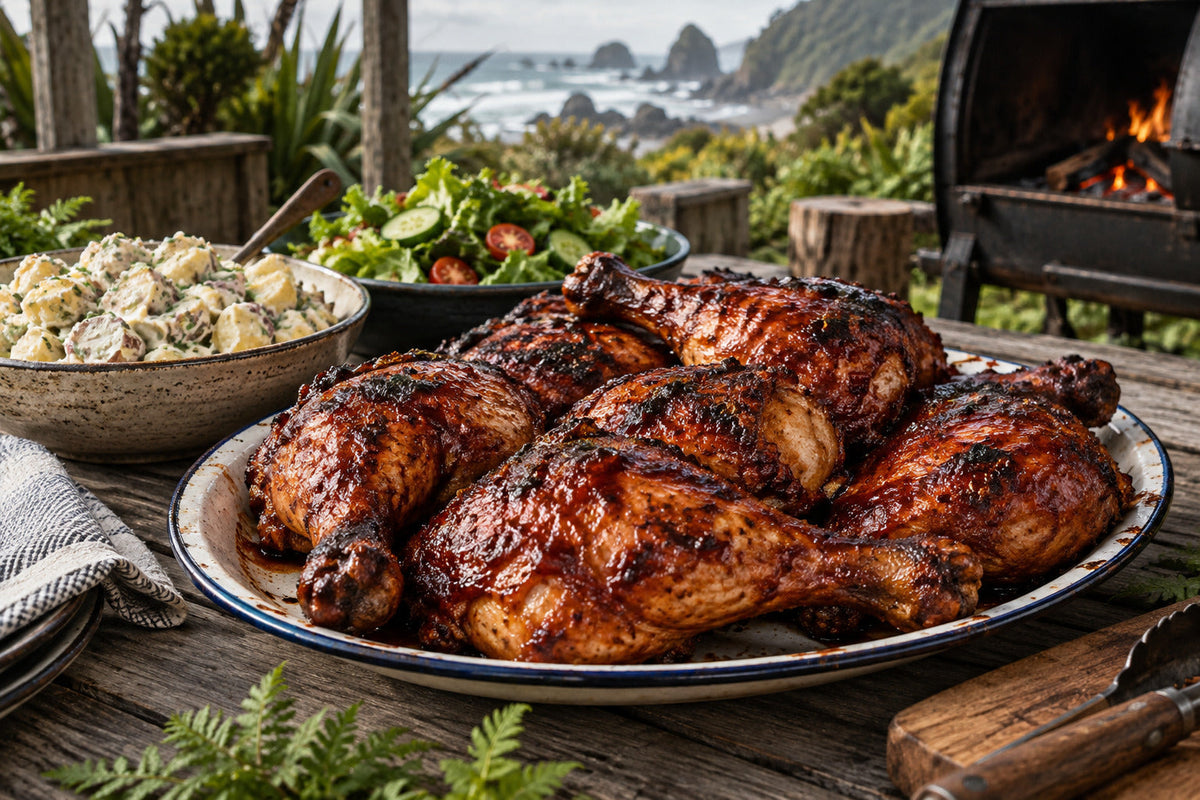 Gluten-Free Bonfire BBQ Smoked Chicken Quarters