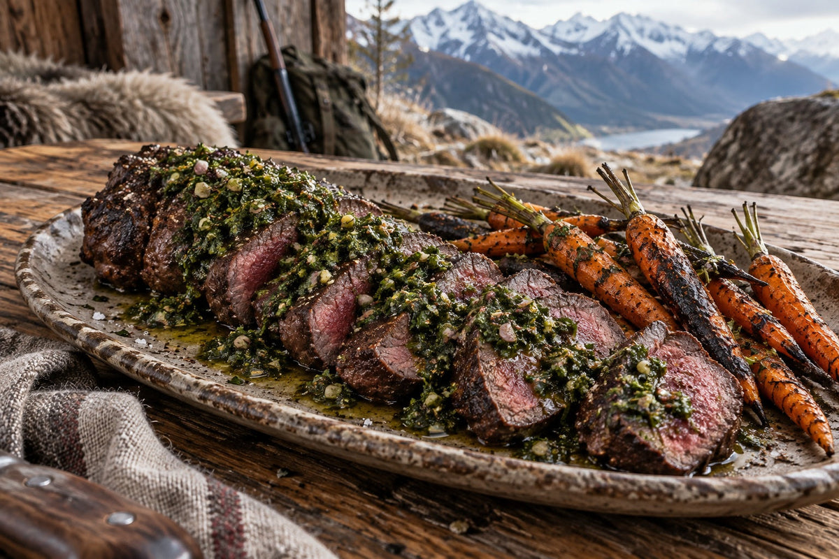 Tahr Backstrap with Forking Mint Chimichurri