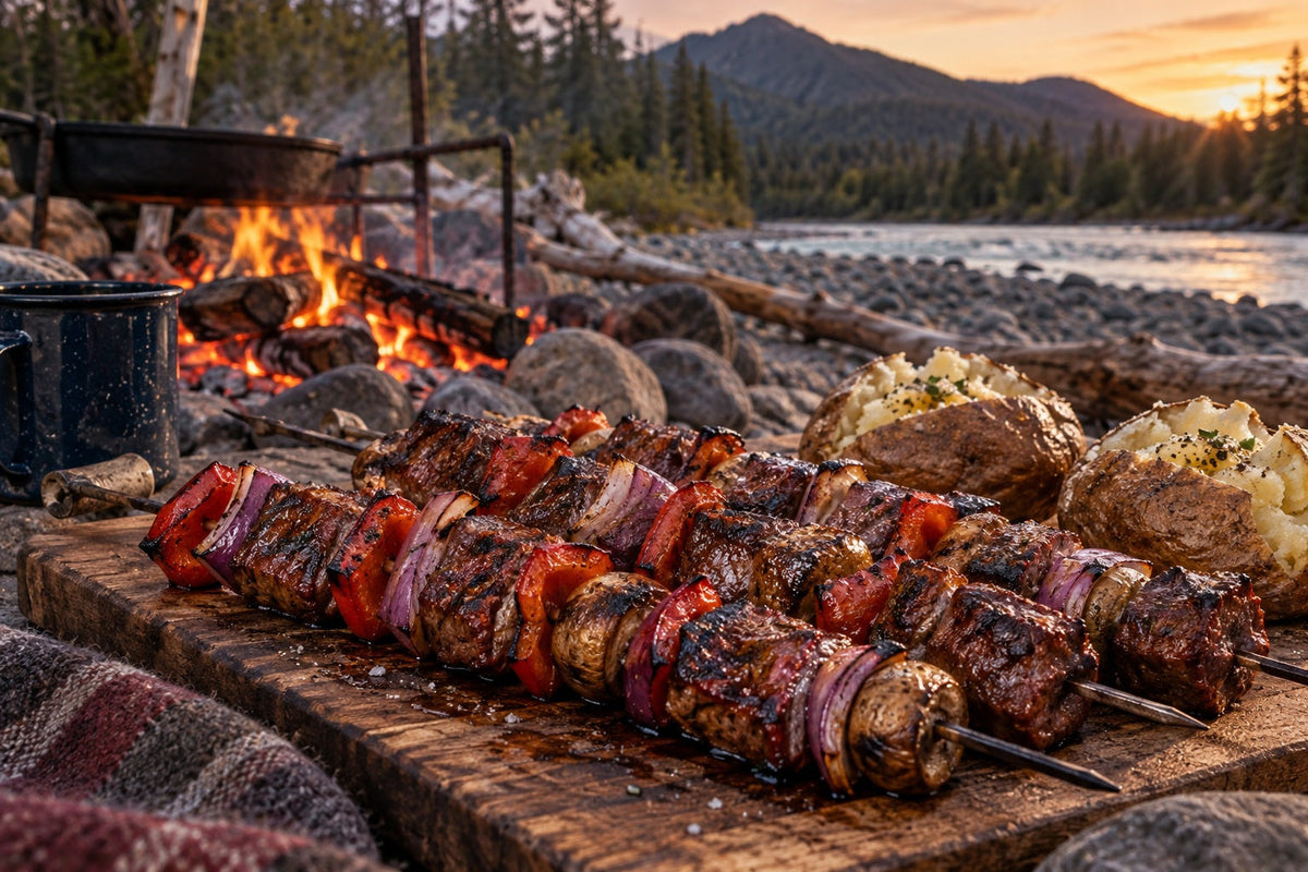 Bonfire Venison Campfire Kebabs