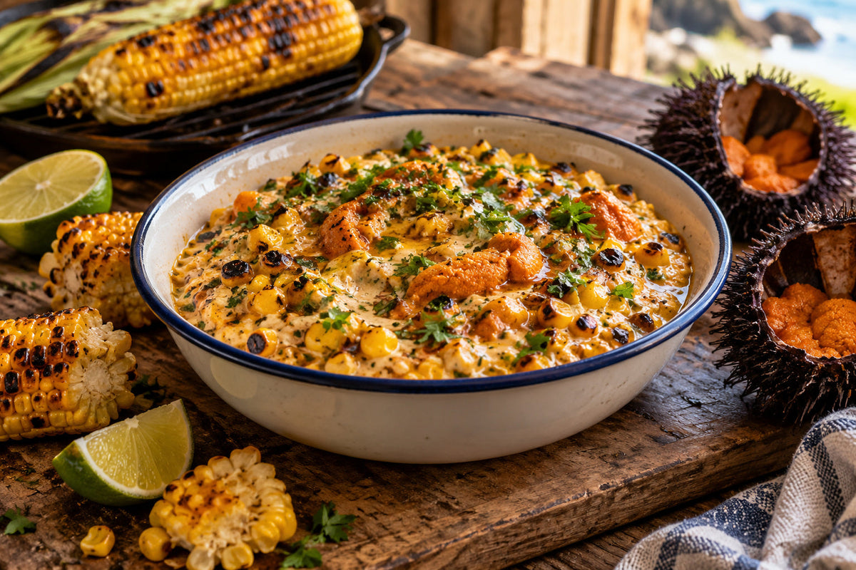 Charred Corn and Kina Dip