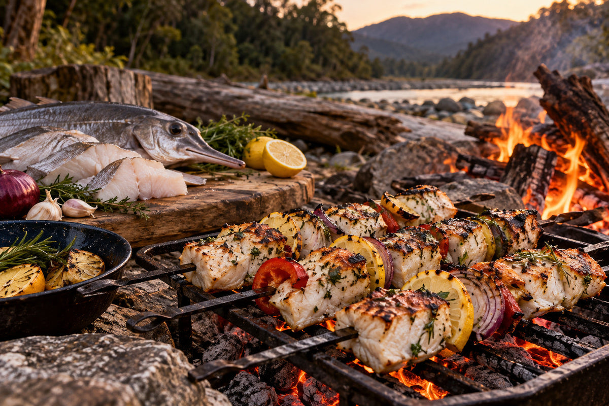 Bonfire Elephant Fish Skewers