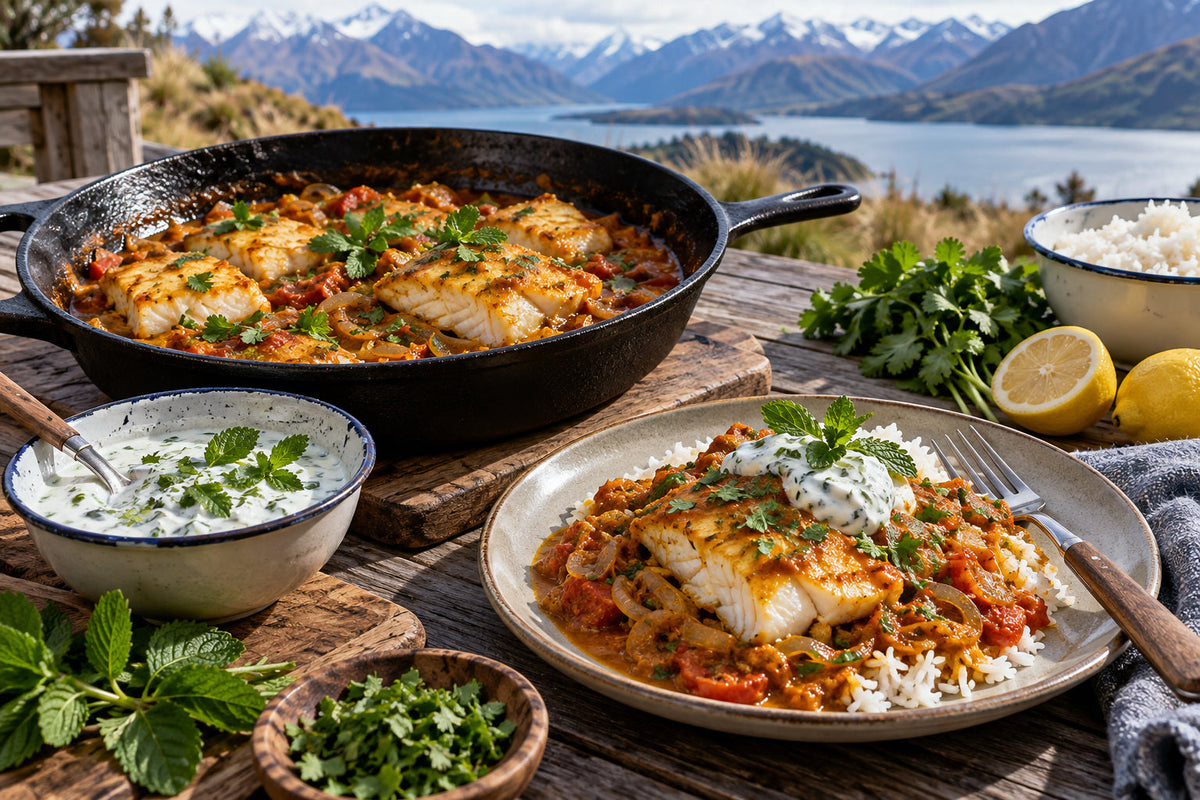 Rig Curry with Forking Mint Yoghurt