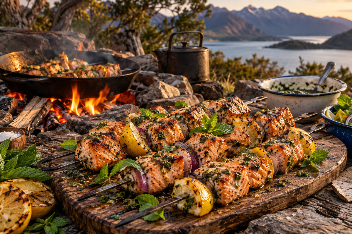 Forking Mint Salmon Kebabs