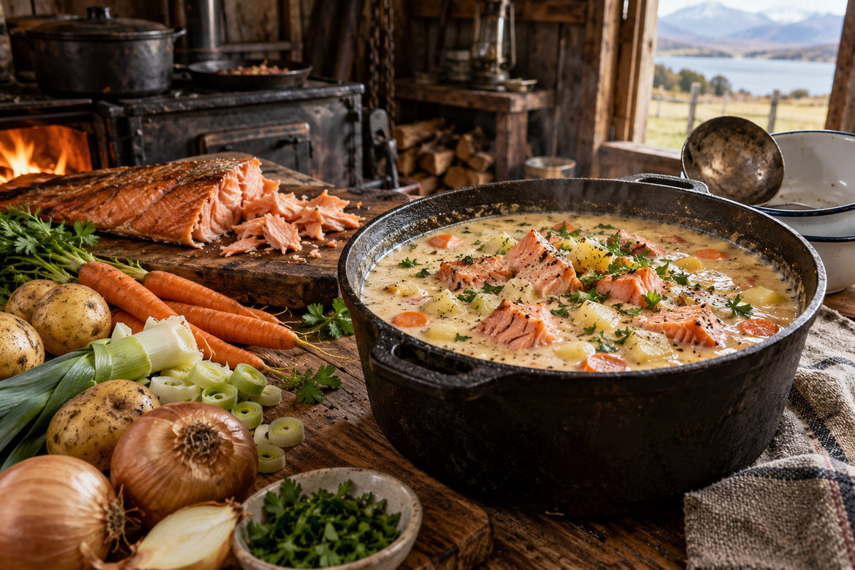 Wild Meat Hot Smoked Salmon Chowder