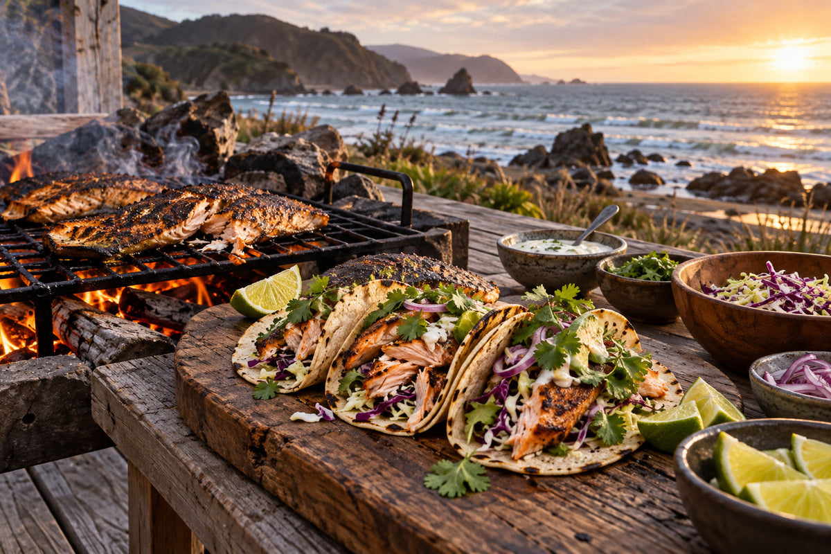 Bonfire Trout Tacos