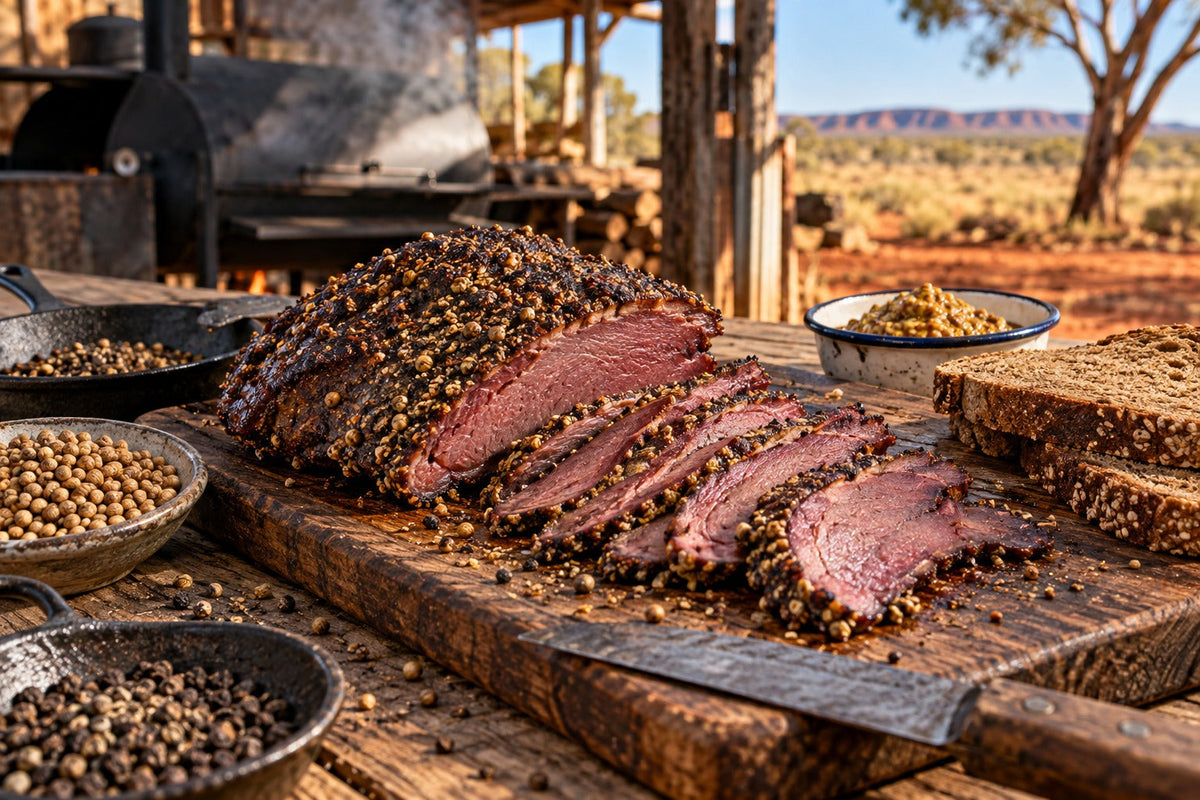 Offset-Smoked Kangaroo Pastrami