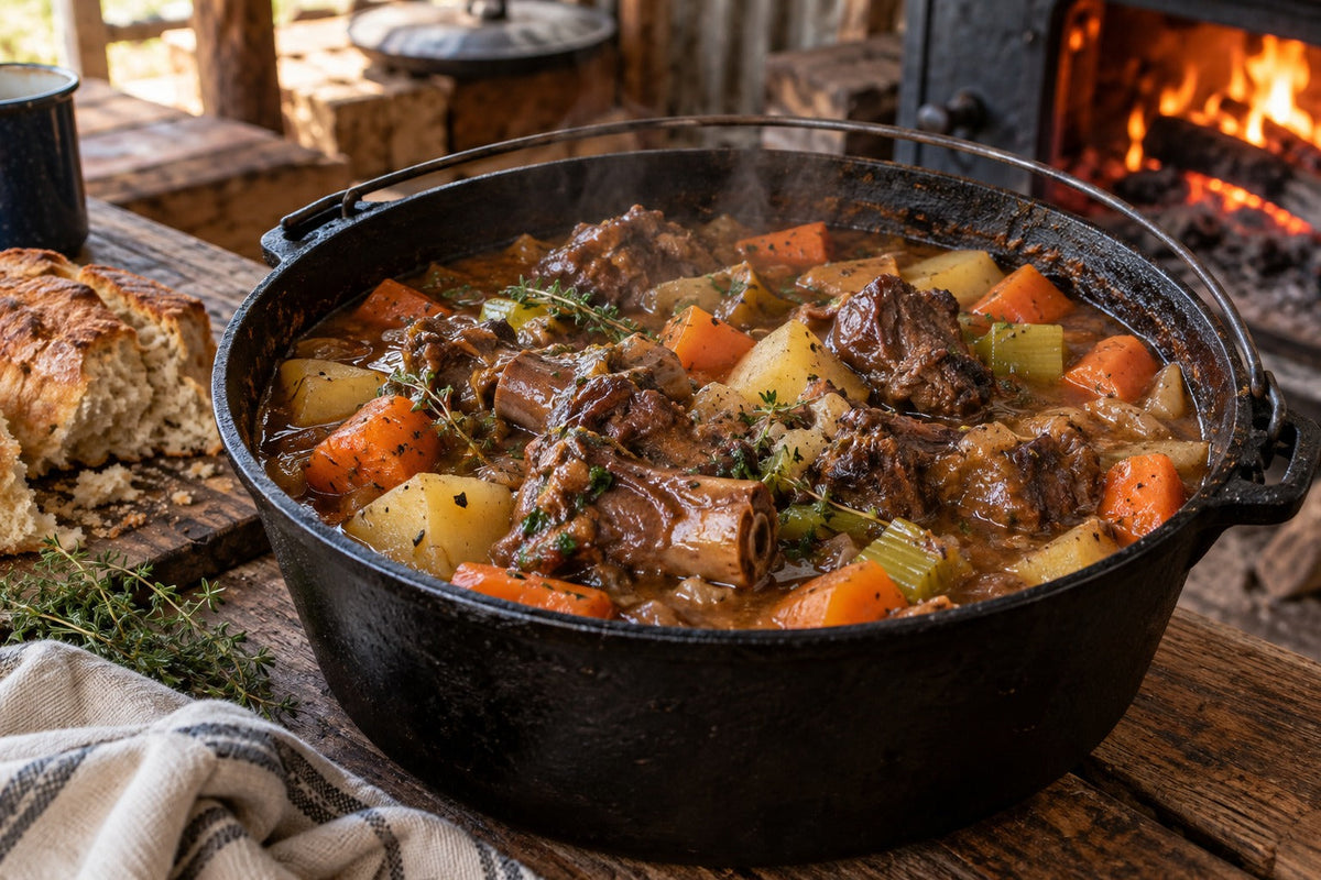 Bonfire Kangaroo Tail Stew
