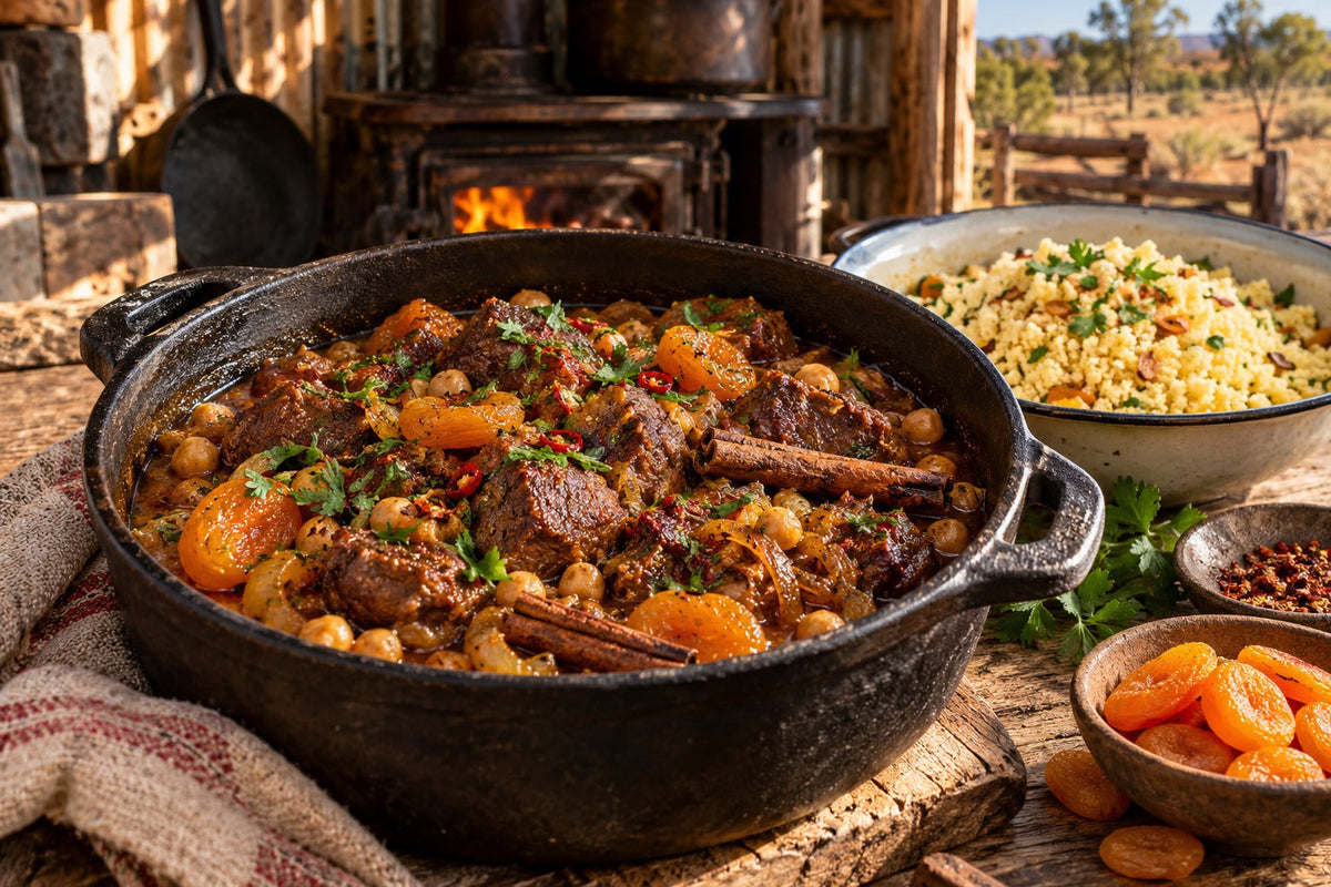 Slow-Cooked Camel Tagine with Smoked Chilli
