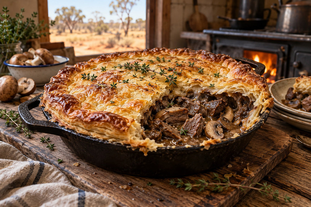 Camel and Mushroom Pot Pie