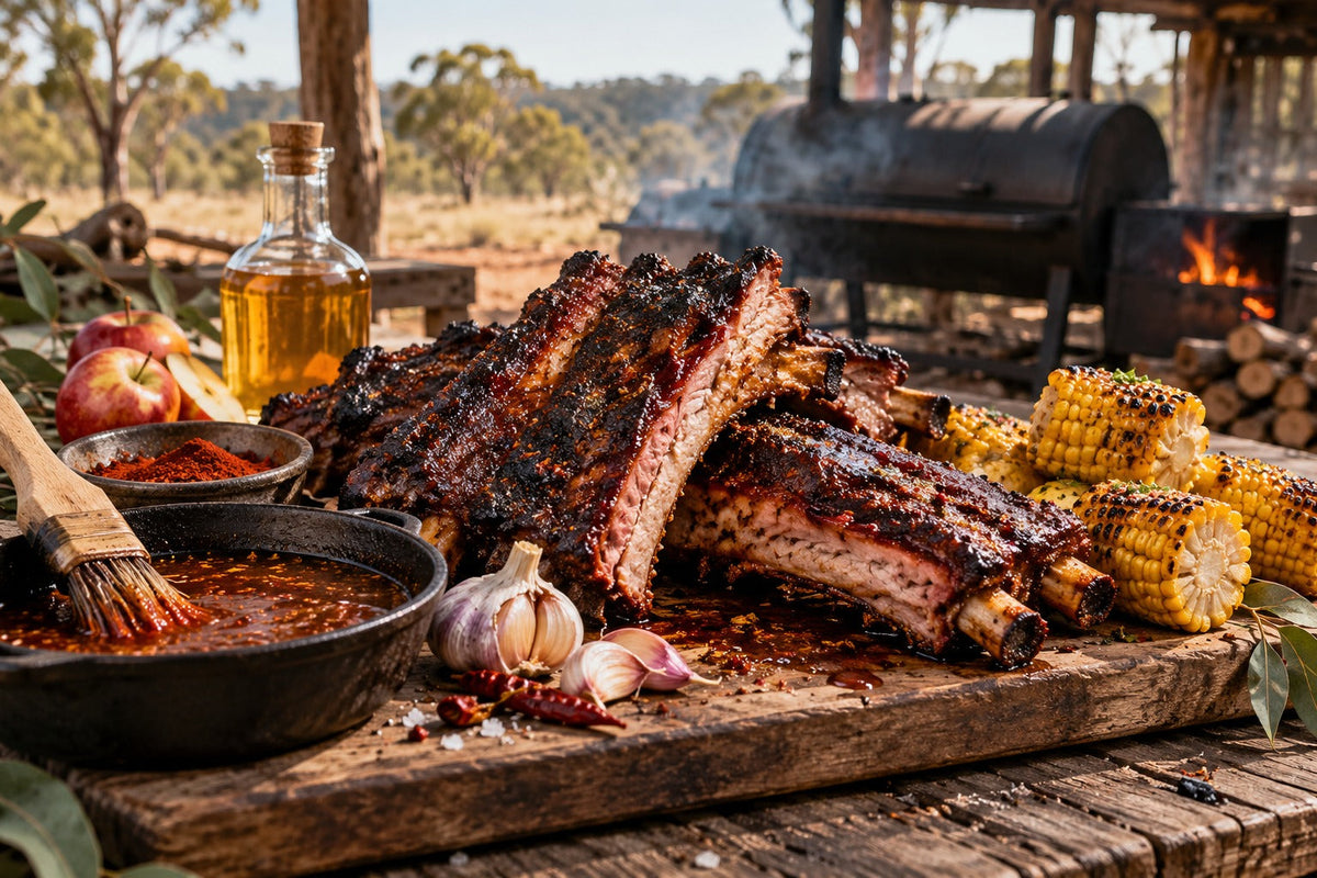 Wild Boar Ribs with Smoked Chilli Mop