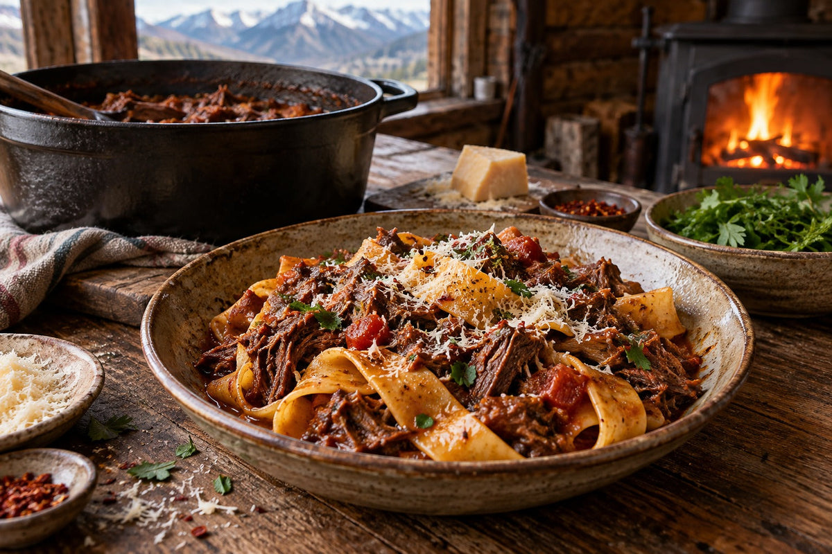 Venison and Smoked Chilli Pappardelle