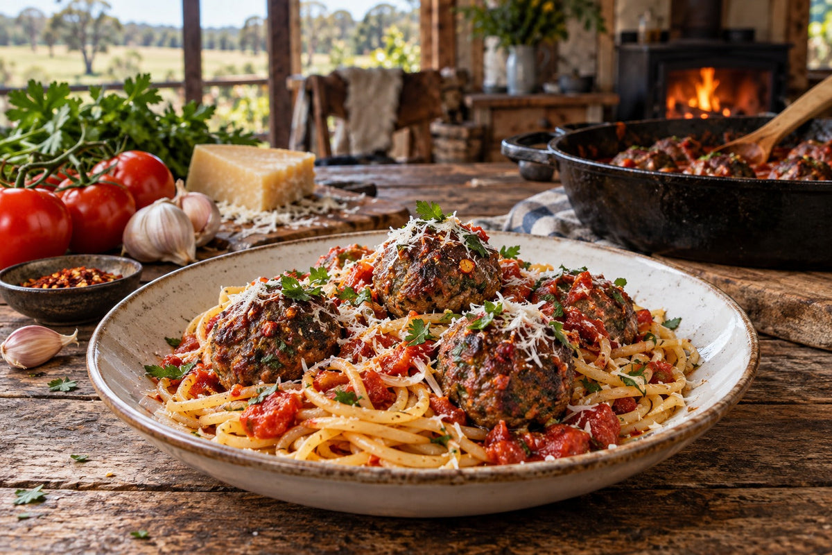 Smoked Chilli Emu Meatballs