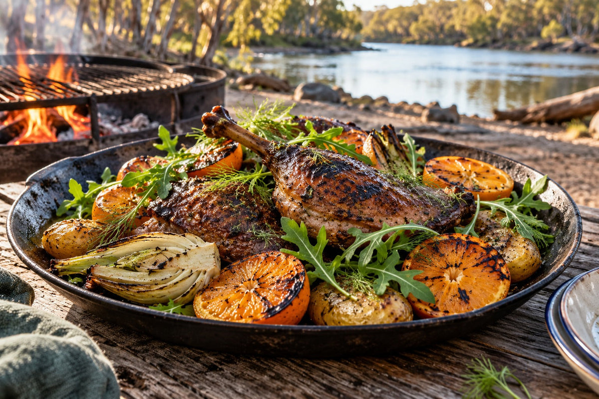 Bonfire Duck Legs with Charred Orange