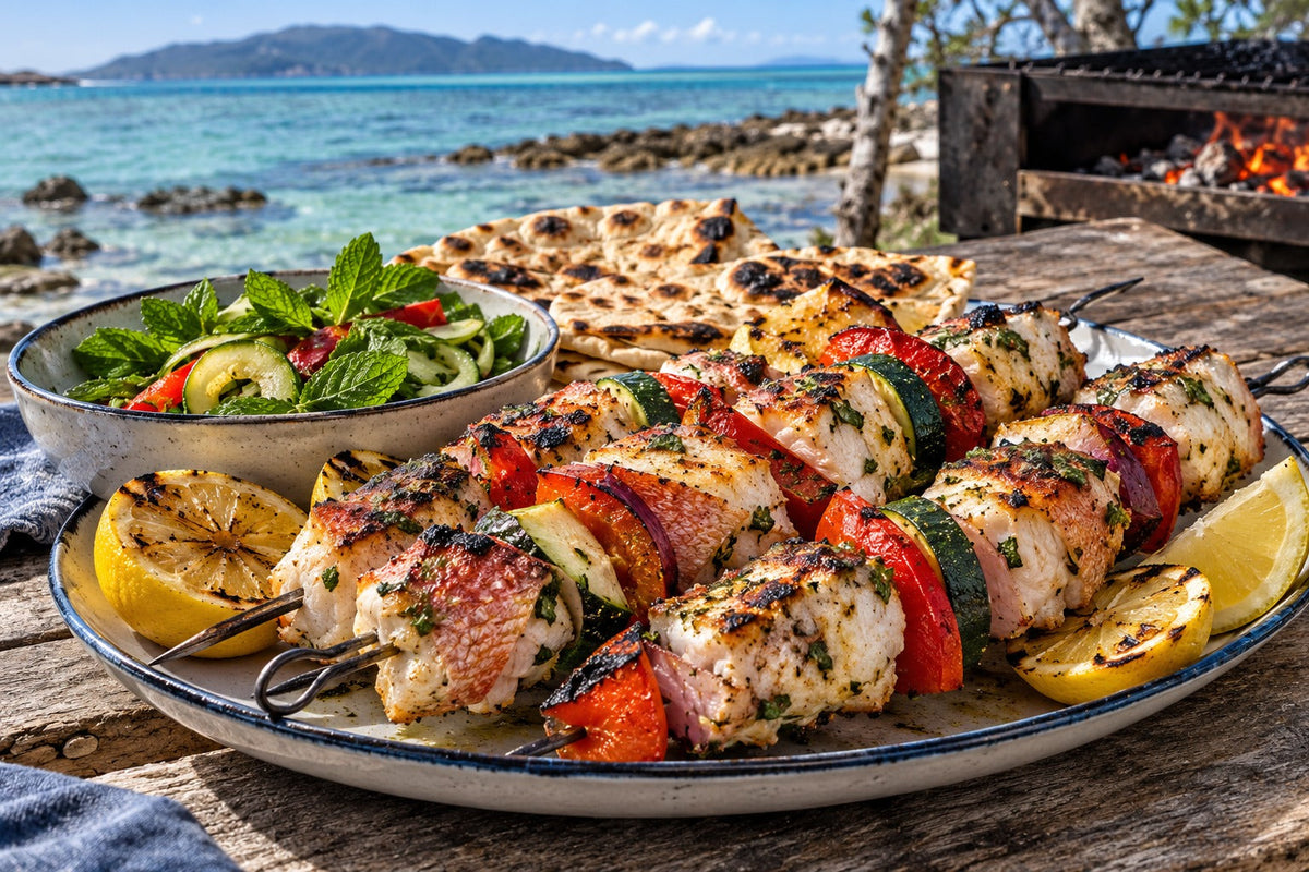Forking Mint Coral Trout Kebabs