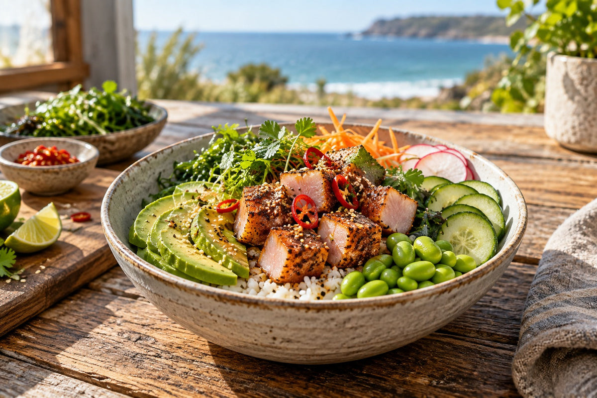 Smoked Chilli Kingfish Poke Bowl