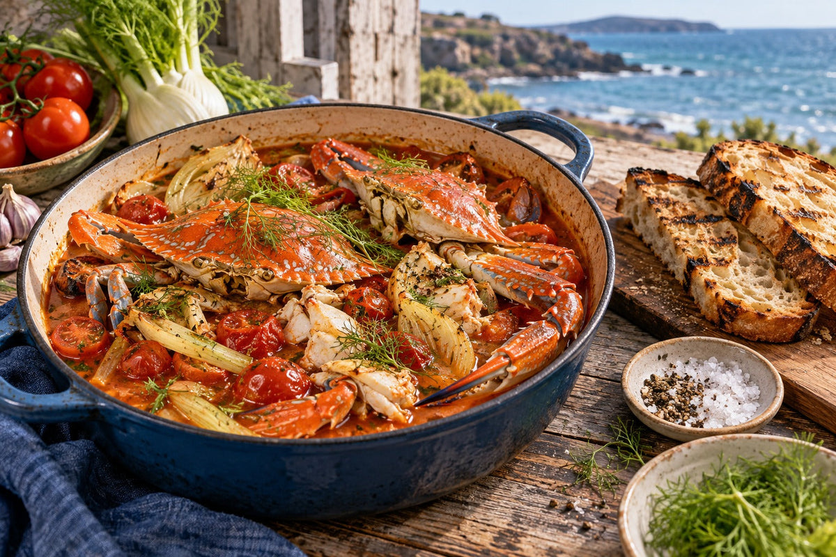 Blue Swimmer Crab with Wild Meat Tomato Broth