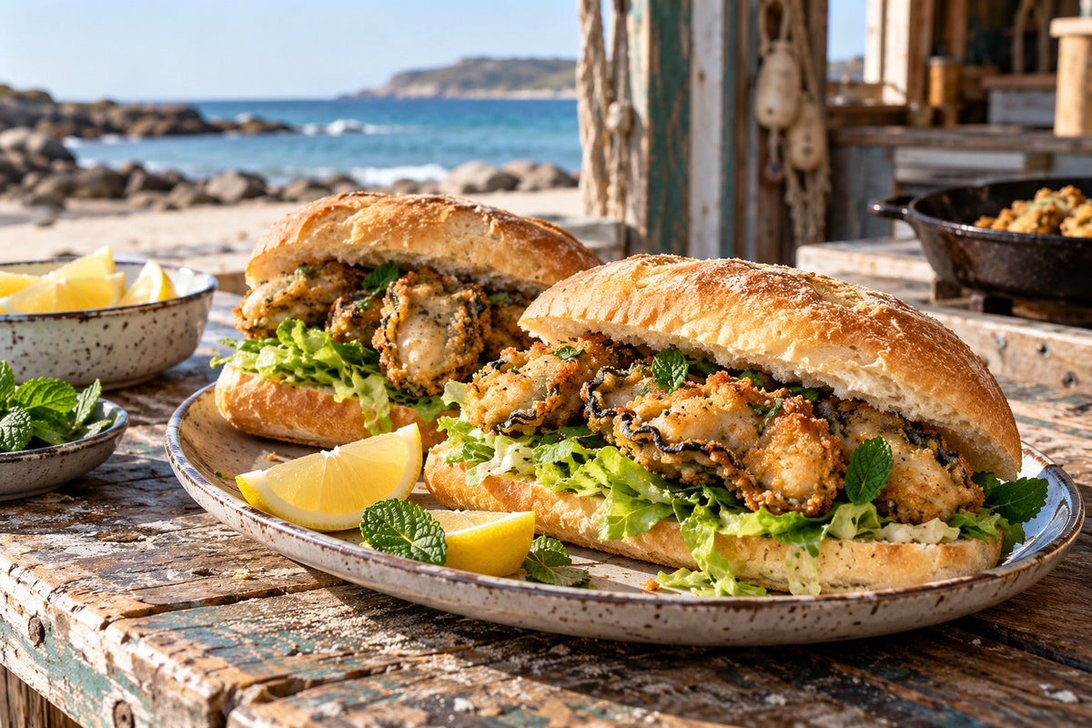 Forking Mint Oyster Po Boys (Australian Wild Foods)