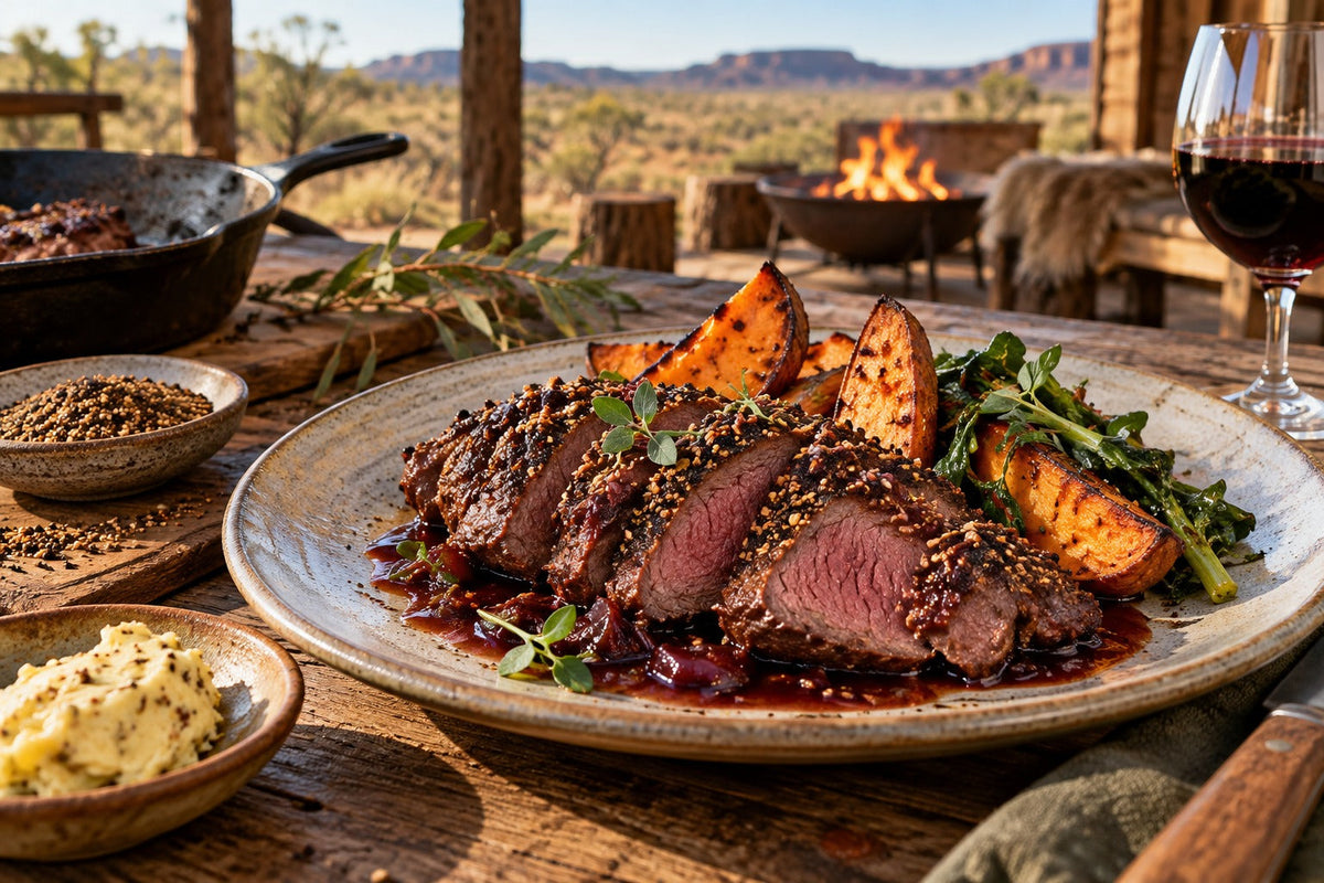 Wattleseed Kangaroo with Wild Meat Jus